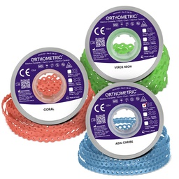 Cadenas Elásticas en rollo "S" 4,5 mt Elastomerics Orthometric