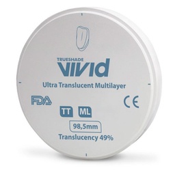 [LAB3308TTM9816] Disco de Zirconio Multi Ultra Translucidez TT 16 mm Vivid