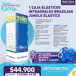 [PACK1321A] 1 Caja Elásticos Intraorales Brazilian jungle elastics Orthometric