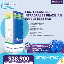 [PACK1321B] 1 Caja Elásticos Intraorales Brazilian jungle elastics Orthometric