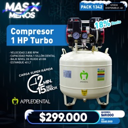 [PACK1342] 1 Compresor 1 HP Turbo Appledental