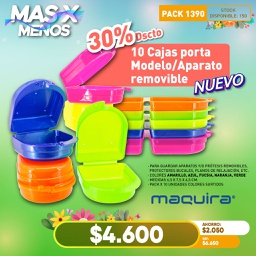 [PACK1390] 10 Cajas porta Modelo/Aparato removible Maquira Group