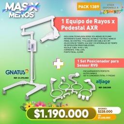 [PACK1389] 1 Equipo de Rayos x Pedestal AXR Gnatus + 1 Set Posicionador para Sensor RVG Alliage