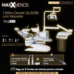 [PACK1413] 1 Sillón Dental QL2028i con taburete Fengdan + Regalos