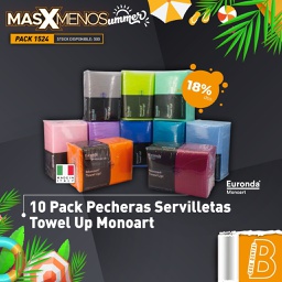[PACK1524] 10 Pack Pecheras Servilletas Towel Up Monoart Euronda
