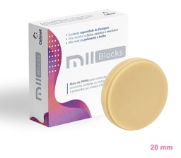 Disco de PMMA Mii Blocks Pmma Monocromático 20 mm Cad/Cam Miiyen