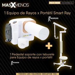 [PACK1583B] 1 Equipo de Rayos x Portátil Smart Ray + 1 Pedestal soporte con taburete para Equipo de rayos x portátil Woodpecker