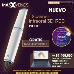 [PACK1606B] 1 Scanner intraoral 3D i900 Medit + Computador Notebook Gamer