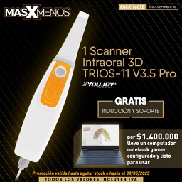 [PACK1607B] 1 Scanner Intraoral 3D TRIOS-11 V3.5 Pro Youjoy + Computador Notebook Gamer