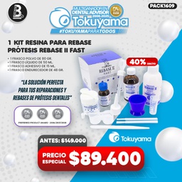[PACK1609] 1 Kit Resina para Rebase de prótesis Rebase II Fast Tokuyama