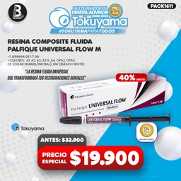 [PACK1611] 1 Jeringa Resina Composite fluida Palfique Universal Flow M Tokuyama