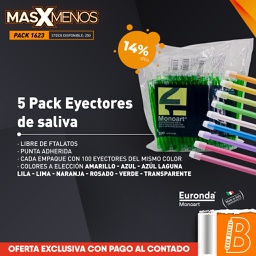 [PACK1623] 5 Pack Eyectores de saliva Monoart Euronda
