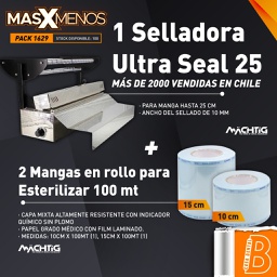 [PACK1629] 1 Selladora Ultra Seal 25 Machtig + 2 Mangas para Esterilizar Machtig