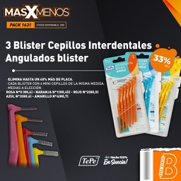 [PACK1631] 3 Blister Cepillos Interdentales Angulados Tepe