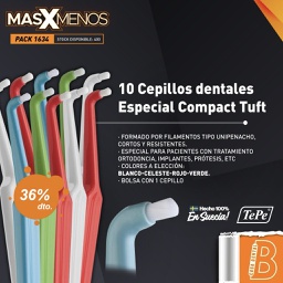 [PACK1634] 10 Cepillos dentales Especial Compact Tuft Tepe