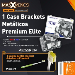 [PACK1642] 1 Caso Brackets Metálicos Premium Elite Orthometric + Regalo