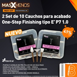 [PACK1677] 2 Set de 10 Cauchos para acabado One-Step Finishing tipo D P7 1.0 ZT Dental