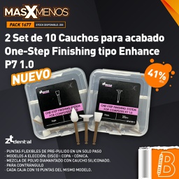 [PACK1677] 2 Set de 10 Cauchos para acabado One-Step Finishing tipo Dentsply P7 1.0 ZT Dental
