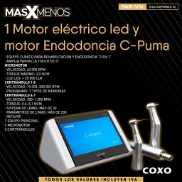 [PACK1694] 1 Motor eléctrico led y Motor Endodoncia C-Puma Master Coxo