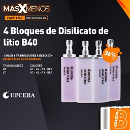 [PACK1747] 4 Bloques de Disilicato de litio B40 Upcera