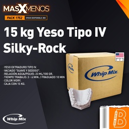 [PACK1752] 15 kg Yeso Tipo IV Silky-Rock Ivory Whip Mix