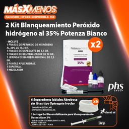 [PACK1801] 2 Kit Blanqueamiento Peróxido hidrógeno al 35% Potenza Bianco PHS + Regalos