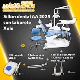 [PACK1834] 1 Sillón dental AA 2025 con taburete Anle + Accesorios