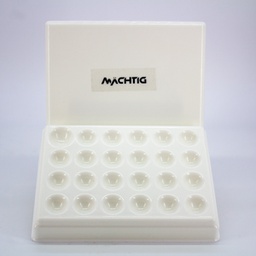 [LAB3587] Loseta plástica de Mezcla para maquillaje 24 cavidades Machtig