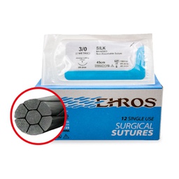 [CIR2331] Sutura de Seda negra estéril Ehros