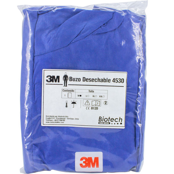 Buzo Traje Desechable Azul 3M Biotech Chile